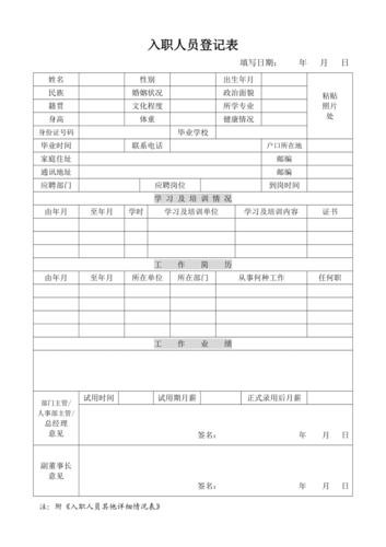 夜场入职表是什么 夜场填写了入职信息